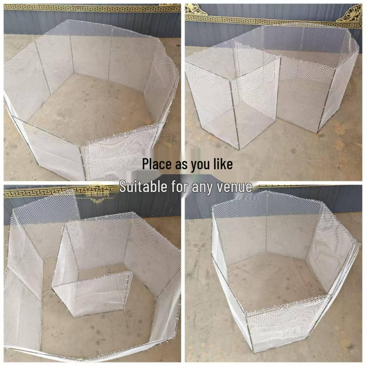 Retractable Foldable Chicken and Goose Isolation Fence for Vaccine Protection белый