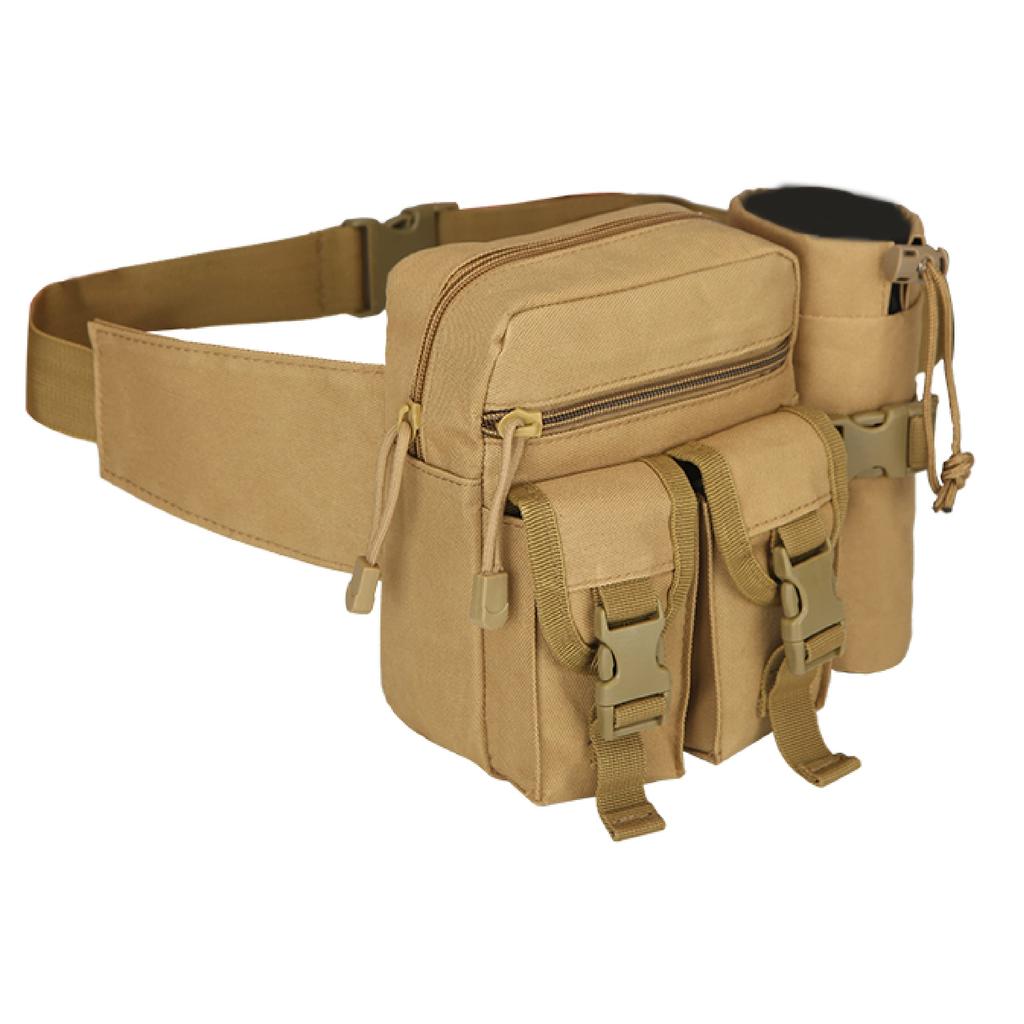 Azarxis Multifunctional Waist Shoulder Military Bag with Water Bottle Molle Small Item Water Bottle Waist Outdoor Bag, Bag, Style, 2-Way Pouch, Pouch,