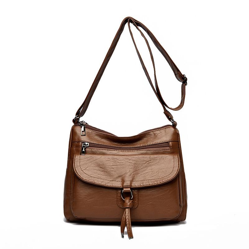 Pu Single Shoulder Bag For Women With Multiple Pockets Crossbody Style For Daily Use