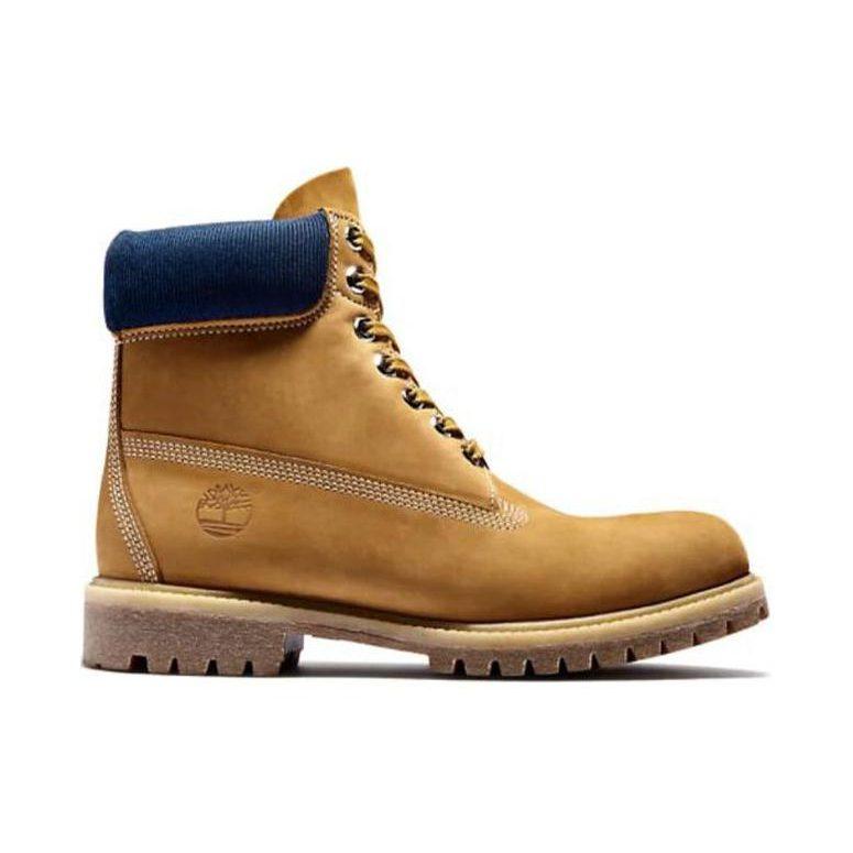 Timberland 6 Inch Premium Waterproof Boots 'Wheat Nubuck Blue Collar' A2DVF231