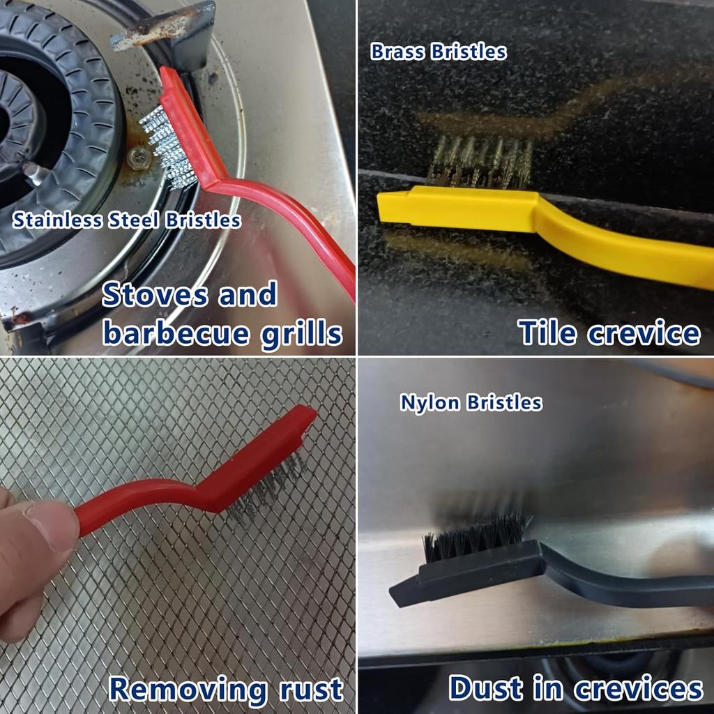 11Pcs Crevice Cleaning Brush,Gap Cleaning Brush with Long Handle,Small Gap Cleaning Brush for Bathroom Kitchen Toilet Water Cup Bottle and Window