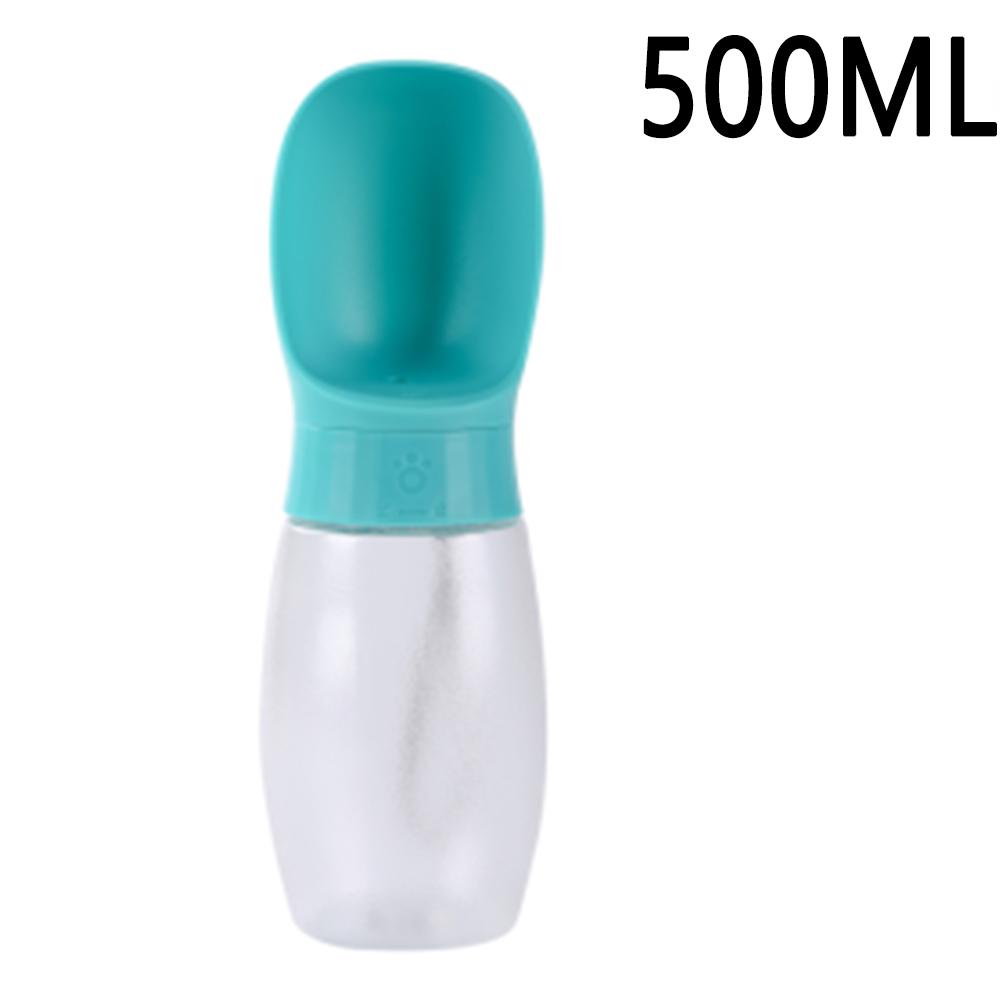 Vridbar Bärbar Hundvattenflaska Frostat Valp Husdjur Drickskål för Resa 300ML 500ML Utomhuspromenad Matningsflaska med Rem