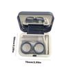 Portable Vintage Blue Butterfly Contact Lens Storage Case With Mirror Contact Lens Container Box For Travel Outdoor Gift