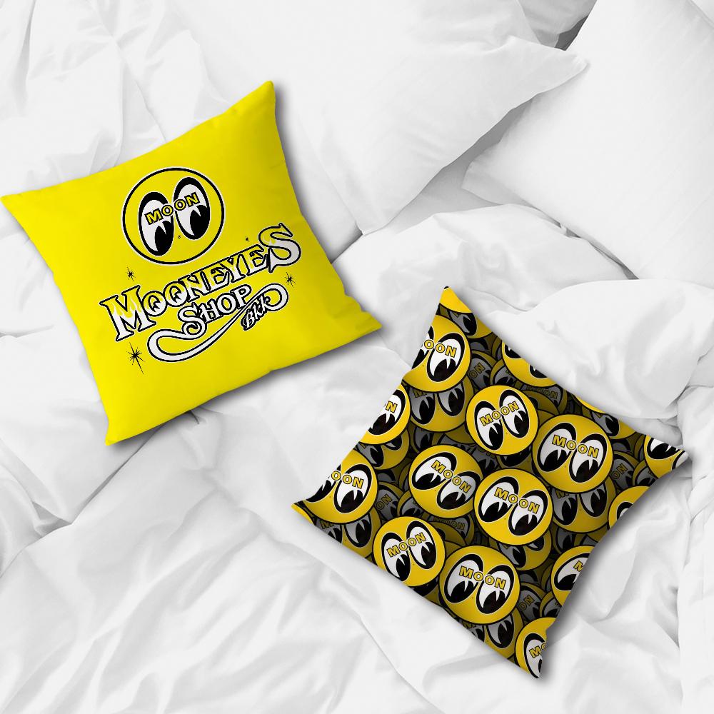 Fashion M-Mooneyes Logo Pillow Case For Sofa Bedside Table Bedroom Backrest Living Office Cushion Printed Square Multiple