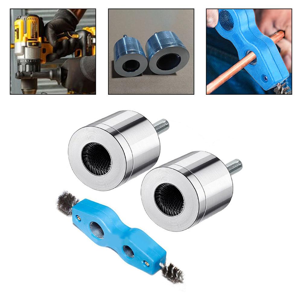 Copper Tube Pipe Cleaning Brush For Drill 15mm/22mm Metal Tube Cleaning Brush Battery Cleaning Brush For Power Drill Cleaning