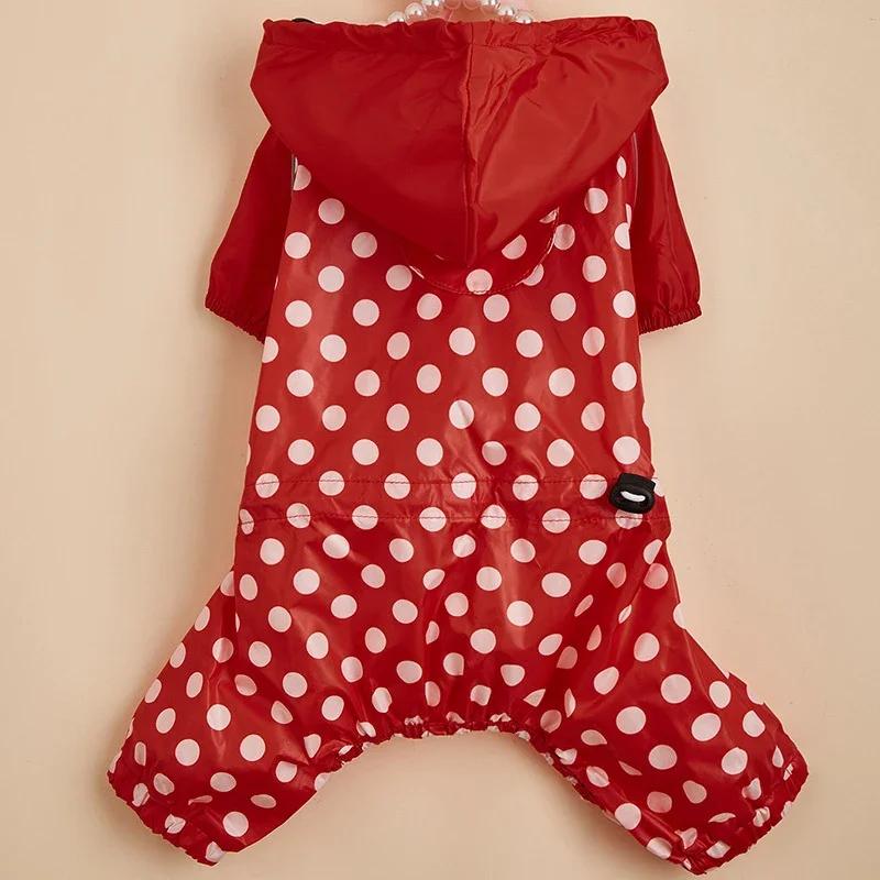 

Small Dog Raincoat Doggy Puppy Chihuahua Yorkshire Terriers Pomeranian Clothes Pet Waterproof Clothing Jumpsuit Rainwear Costume XL красный