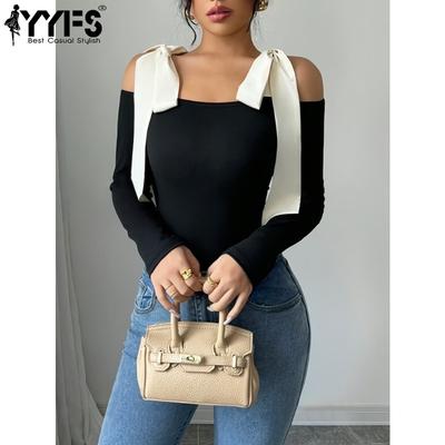 Damenmode Lässig Frühling Herbst Einfarbig Druck Langarm Ein Schulter Blusen & Hemden