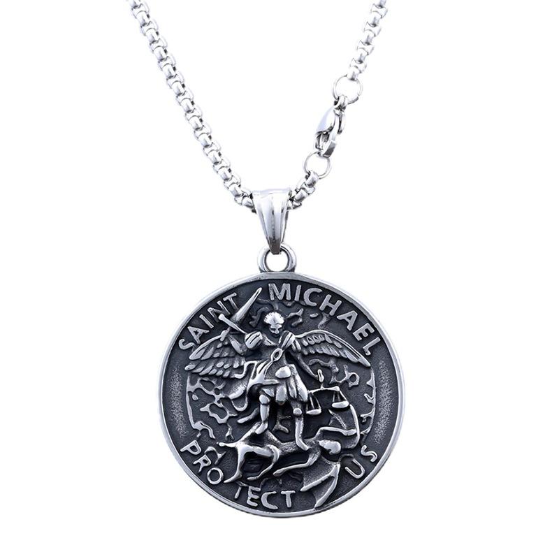 Nordic Mythology Viking Style Archangel Personality Domineering, Titanium Steel Pendant Daily Wear Necklace