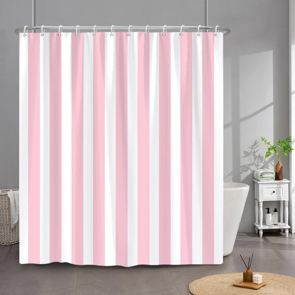 Simple Line Geometric Modelling Shower Curtain Modern Creative Art Home Bath Curtains Polyester Fabric Bathroom Decor With Hooks