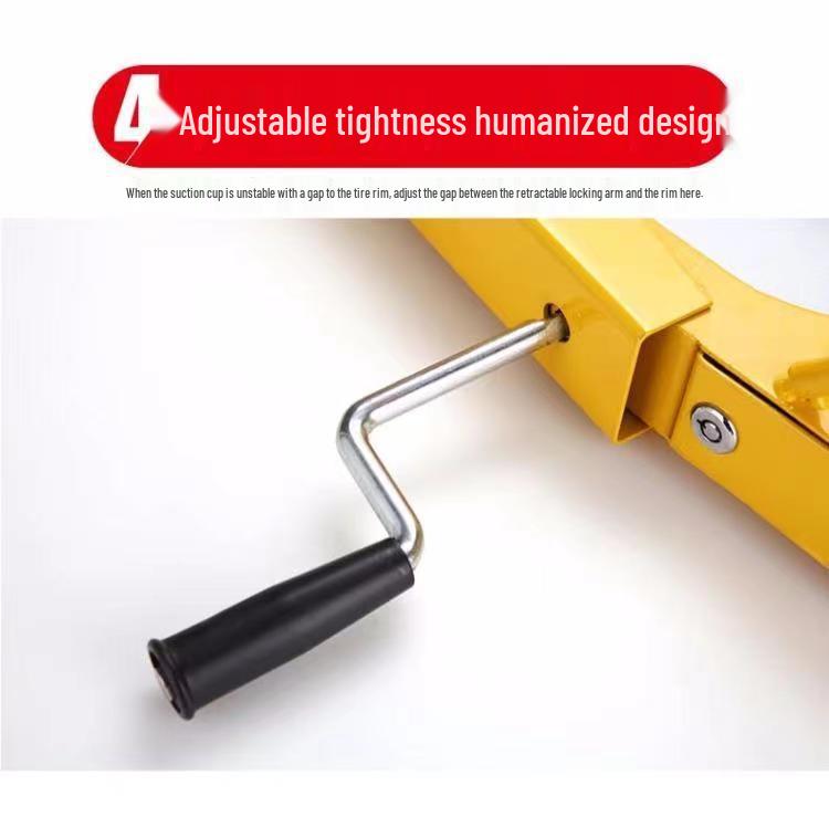 Enhanced Anti-Tamper Car Tire Lock with Suction Cup Mechanism