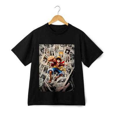'One Piece''All-Members Sailing Bedrucktes Kurzarm-T-Shirt, Trendiges Anime Freizeit-Oberteil