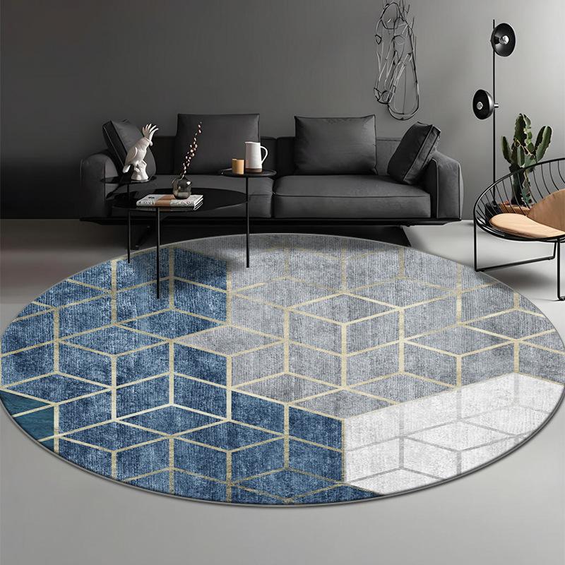 

Living Room Circular Carpet Dirt Resistant and Easy To Maintain Large Area for Study Circular Floor Mat 80Cm * 80cm