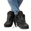 Women's Lace-up Denim Boots for Winter
