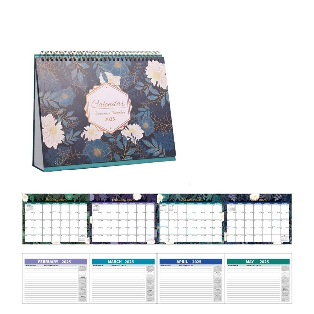12-Month 2025 Desktop Calendar Efficient Scheduling Table Planner Calendar Home Desktop