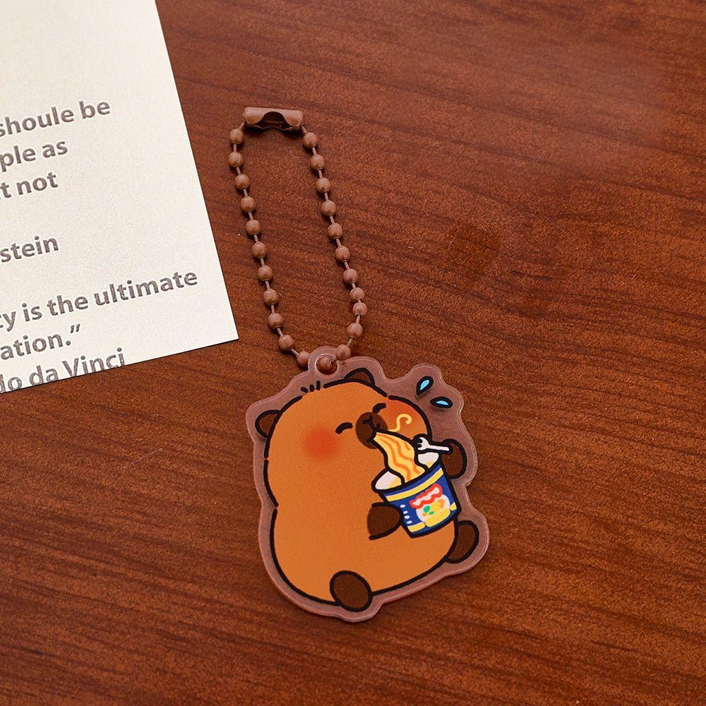 

Creative Kapibara Bag Hanging Cute Capibara Pendant Kawaii Capybara Keychain Birthday Gift Style D