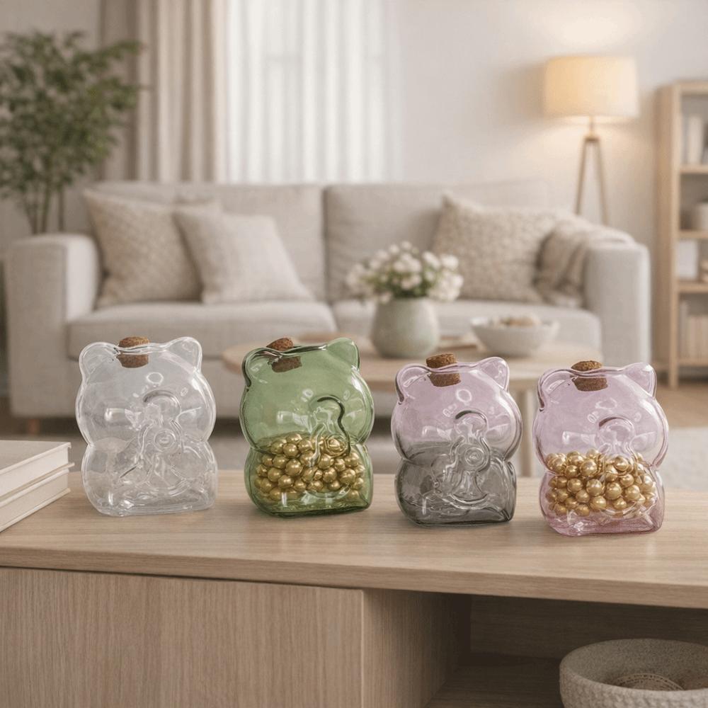 Transparent Piggy Money Bank Visible Glass Money Jar Multi-purpose Coins Saving Box  Adults