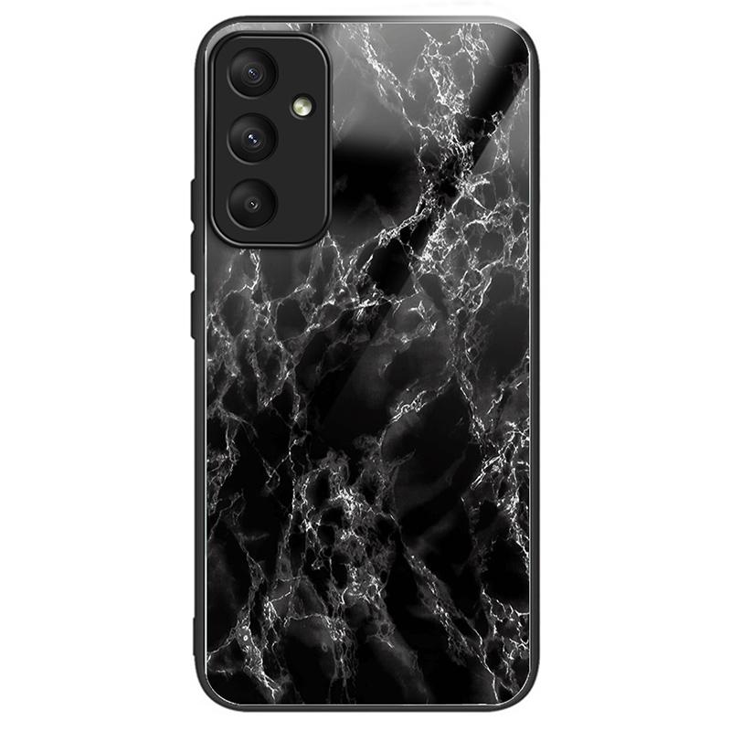 For Samsung Galaxy A55 5G Tempered Glass Bump Proof Phone Cover Pattern Printing Case