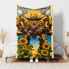 1pc Blanket Bumblebee and Optimus Prime Print Design, Lightweight Blanket for Sofa, Bed- Soft &Warm, Gift for All Seasons like Christmas, Halloween
