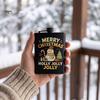 Festive Patterned Drinking Cup Beer Barrel Flask, 8oz Stainless Steel Oil Drum Shaped Flask with Small Gift for Christmas Prints Outdoor Camping Party