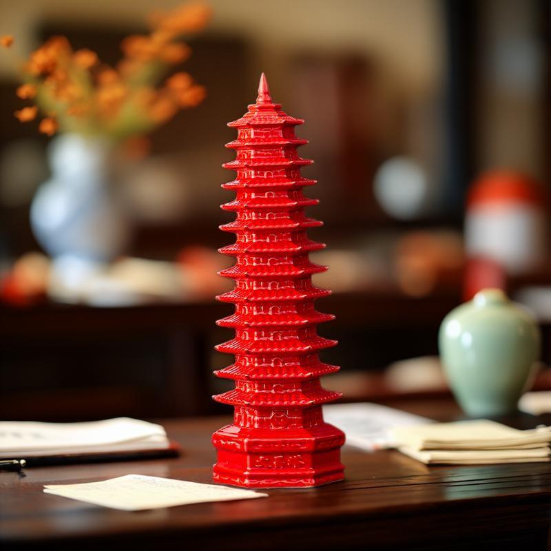 Keramisk Wenchang-pagodaprydnad: 7-, 9- eller 13-vånings handgjord dekoration för vardagsrum eller skrivbord