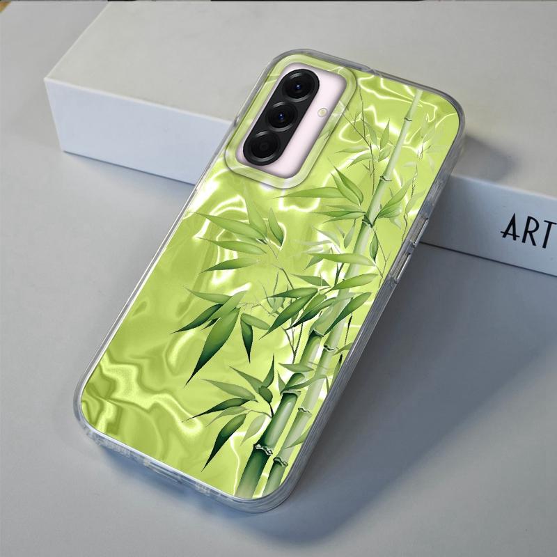Bamboo Leaf Flower Girls Case For Samsung Galaxy A56 A16 A26 A36 A06 A55 A35 A25 A15 A12 A32 A54 S24 S25 S22 S23 FE Fundas Cover