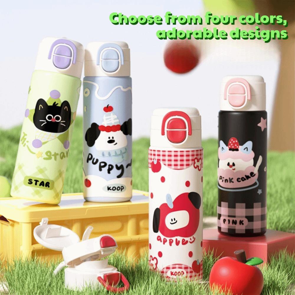 

Large Capacity Bounce Insulated Cup 500ml Water Bottle Accessories Gifts Cartoon Straw Cups синій