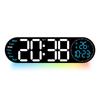 Large LED Wall Clock with Remote Control 2 Alarms Date Temperature Easy To Read Display for Home Decors Time Management