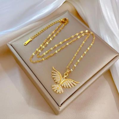 Nouveaux Pendentifs Phoenix Scintillants Vintage pour Femmes Style Rétro Port Quotidien Féminin Chaîne de Cou en Acier Inoxydable Cadeau