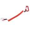 Fishing Lanyards Rope Retractable Safety Spring Coiled Ropes Keychain AccessoriesRed