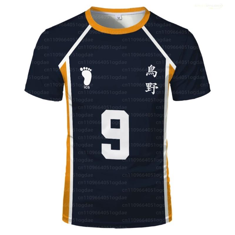 Anime Haikyuu Rollenspiel Trikot Karasuno Oberschule Volleyball Club Hinata Shoyo Kageyama Sportbekleidung Trikot Unisex Rundhals Oberteil