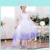 Incantevole costume da Regina delle Nevi di Frozen 2 per bambine, ideale per feste di compleanno.