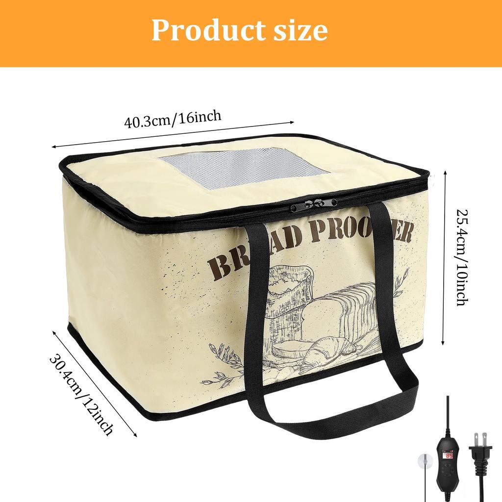 Degjäsningbox Stor Kapacitet Degjäsningbox med Tidskontroll Vikbar Brödjäsningsbox för Pizza Yoghurt Smör