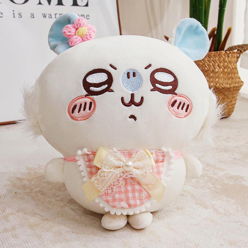 Cute Hachiware Plushies Usachi Wear Clothes Usagi Plush Toy Adorably Chiikawa Hachi Self-deprecating Bear Stuffed Doll Kids Gift