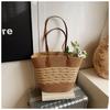 Straw Bag Women's Handbag Seaside Tote Bag Large-capacity Woven Shoulder Bag Rattan Straw Bag Bucket Bag Tide