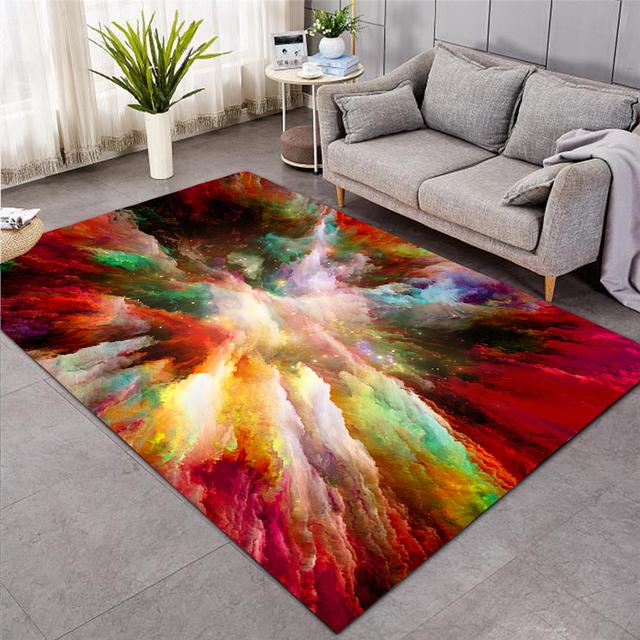 Fashion Color Cloud Decorative Floor Mat Living Room Bedroom Door Mat Abstract Art Simple Atmospheric Room Bedside Blanket