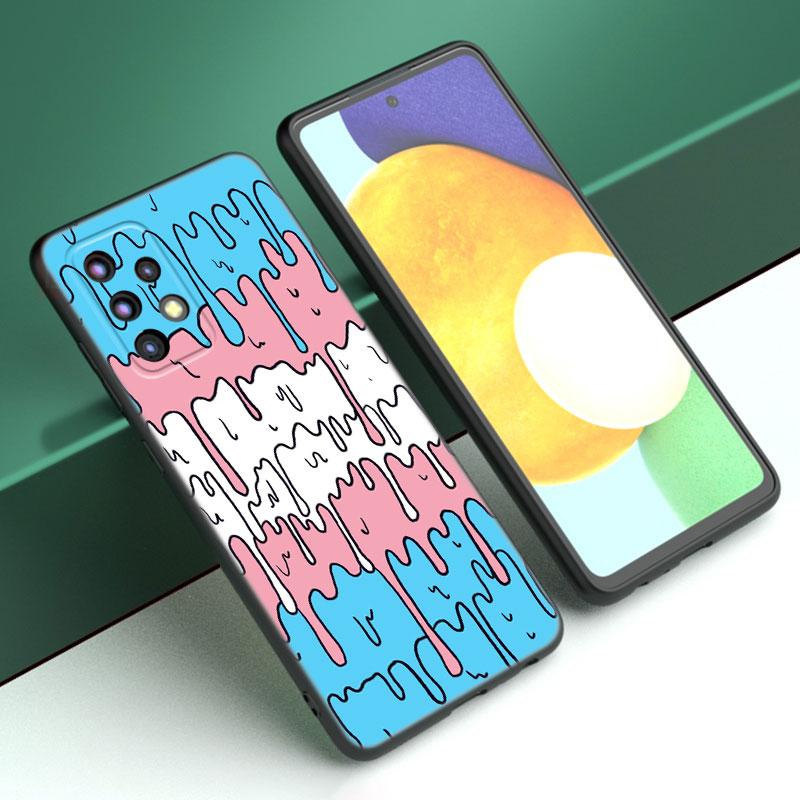 Pastell Kawaii Schmelzen Lesben Stolz LGBTQ Fall Für Samsung A21 A30 A50 A52 S A13 A22 A32 A53 A73 5G A11 A12 A31 A51 A70 A71 A72