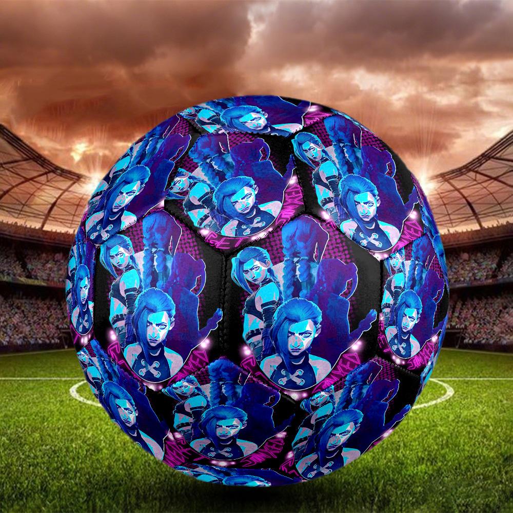 Jinx Print Size 5 Soccer Ball, Standard Match Football for Sports Game and Team Practice, Ideal Gift for Soccer Fans