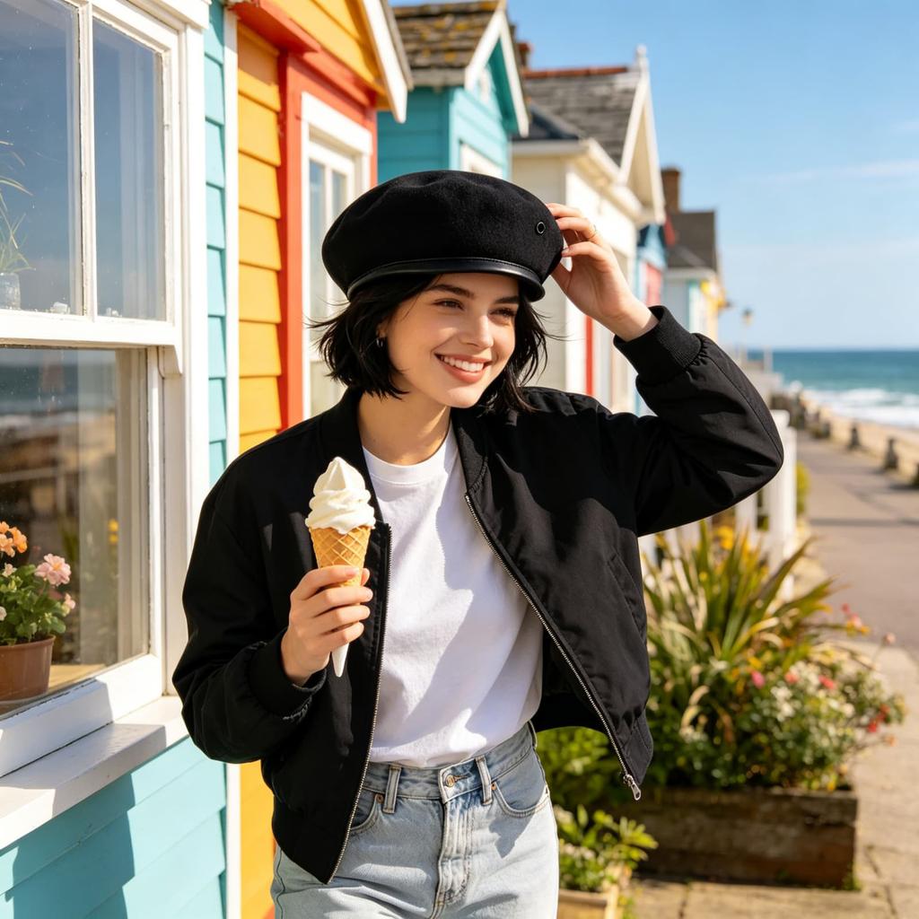 Unisex Nastavitelný Vlněný Baret, Ležérní Retro Malířský pro Podzimní a Zimní Denní Nošení