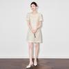 Summer Style Women's Slimming Dress - High-Quality Organza with Sparrow Feather Embroidery