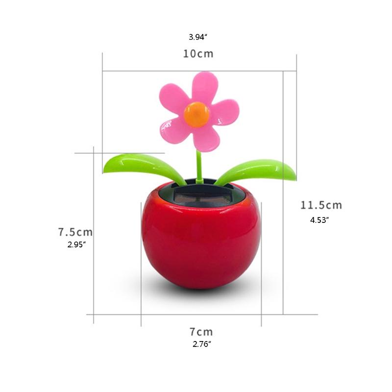 Solárně napájená tančící slunečnice Dekorace na palubní desku auta Klasická kancelářská dekorace interiéru Kabiny pro dospělé