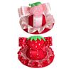 Clips de Păr Pălărie Mini Tort cu Căpșuni cu Bordură din Dantelă cu Panglică pentru Coafură Tematică, Accesorii de Costum și Decorare Foto