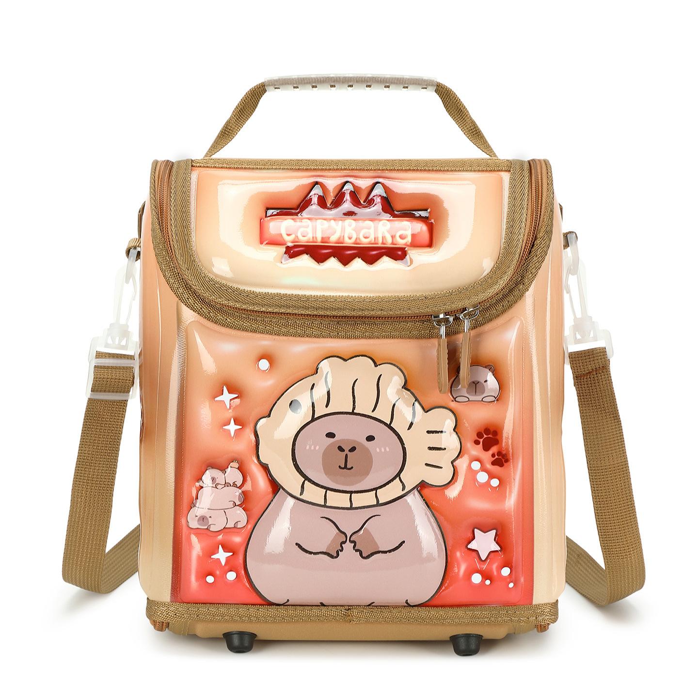 Lunchbag Hard Shell Bag 3D Kindergarten Schoolbag Cartoon Backpack Lunch Bag Thermal Insulation Children S Bag