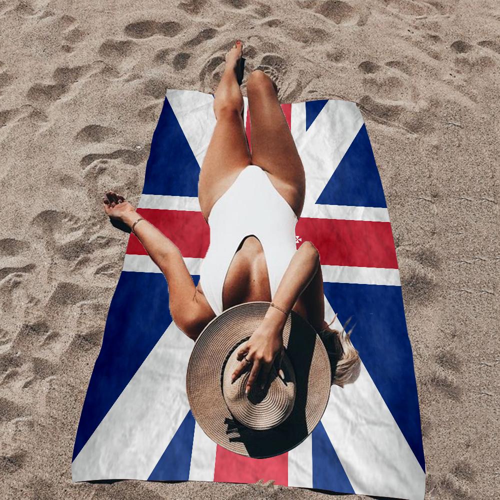 UK England Flagge Große Mikrofaser Strandtücher Schnelltrocknendes Handtuch Sandstrandtücher Poolhandtuch für Reisen Schwimmbad Yoga