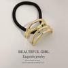 Minimalist Metal Hair Ring - New Korean Style High-End Ponytail Tie Rubber Band.