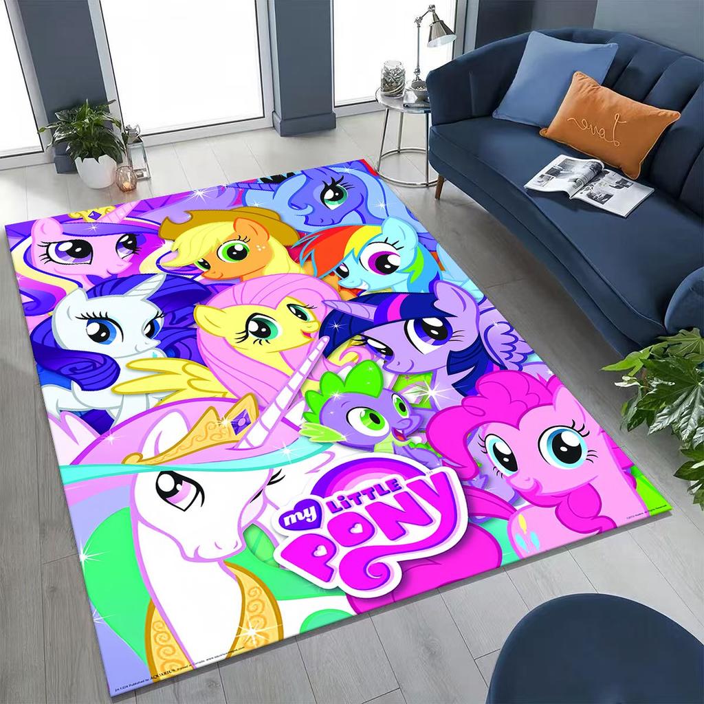 27 Style My Little Pony Unicorn Cartoon Rug for Bedroom Living Room Sofa Home Doormat Decor, Large Kids Non-slip Floor Mat Gift