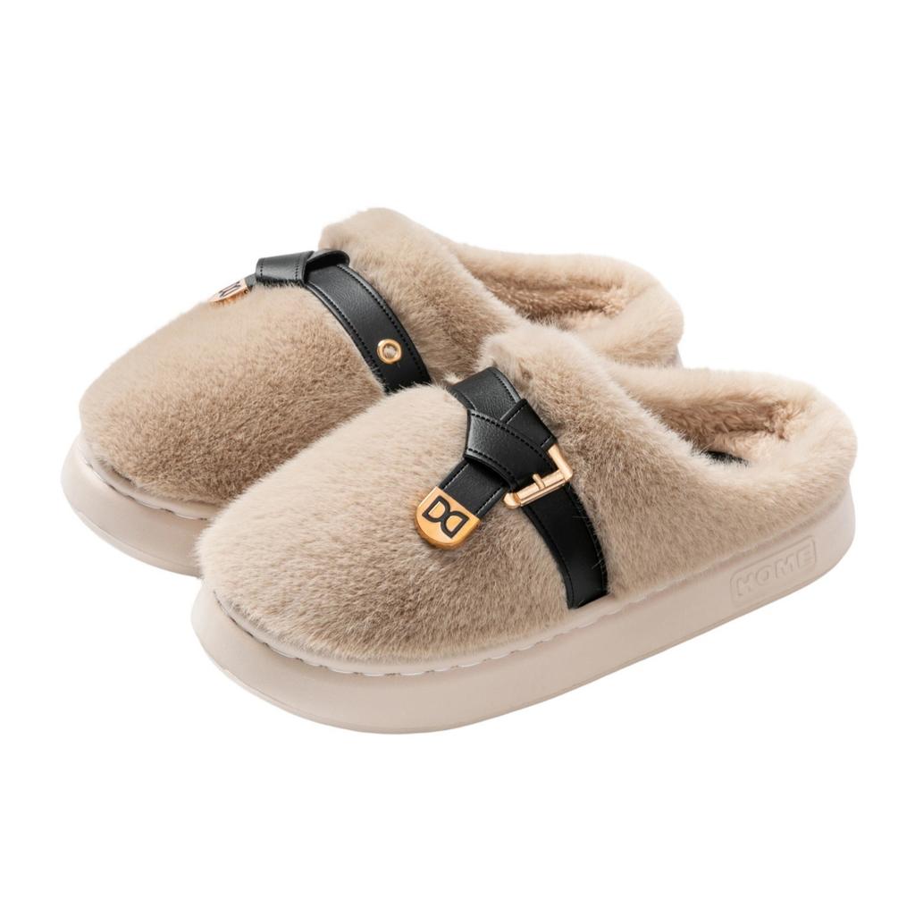 Cotton Slippers Winter 2025 New Indoor Home Non-slip Thick Bottom Plush Warm Cotton Mop Winter