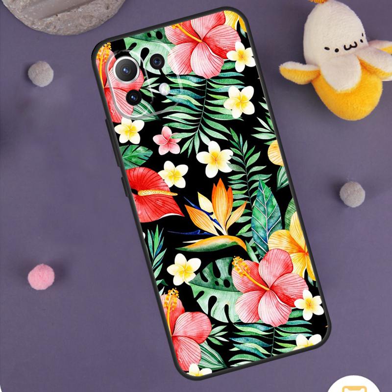 Tropical Paradise Hawaiian Flower Case For POCO X3 X5 X6 M6 Pro F6 F3 F5 M5s Xiaomi 14 13 Ultra 12 Lite 11T 12T 13T Pro Cover