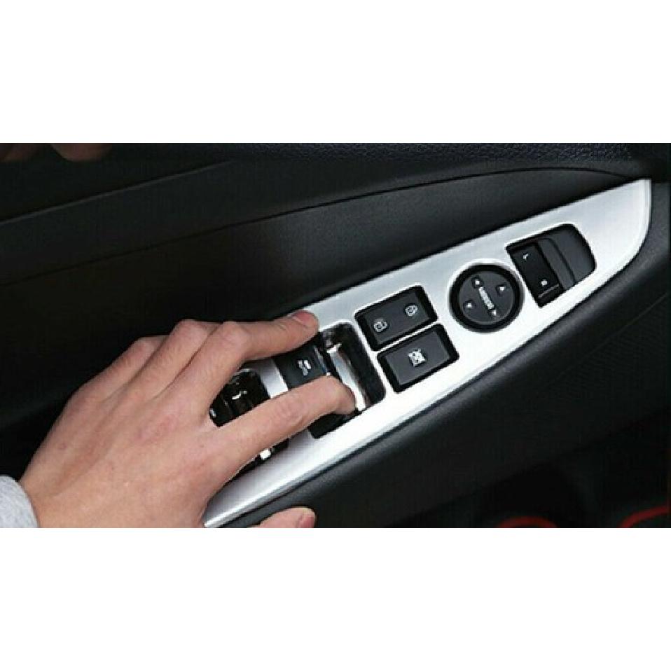 For Hyundai Tucson 2016-2021 Matte Silver Window Lift Lock Switch Panel Trim 4PC