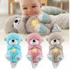 Neues atmendes Otter-Stofftier mit Musik & Licht, Weiches Kuscheltier, Beruhigender Begleiter für Kinder, Niedliches Geschenk für Mädchen