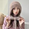 Strap Up Plush Hat Outdoor Cycling Ear Protection Hat Women's Fashion Windproof Warm Hat Winter